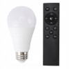 LED žiarovka s diaľkovým ovládaním 2,4 GHz, pätica E26, biela/teplá biela