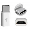 Adaptér type-c / microUSB (OTG) pro nabíječky a datové kabely, bílý