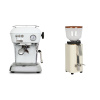 Ascaso Dream ONE, Cloud White + ECM C-Manuale 54, cream, oliva