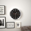 vidaXL Nástenné hodiny Quartz s vlhkometrom a teplomerom čierne 30cm - Čierna - 171317-105605