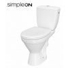 Cersanit CERSANIA WC-Kombi SimpleOn, zadný odpad,3/6l+WC sedátko SC Duropl EO K11-2337 K11-2337