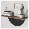 Nástenná polica ARMONI 2 čierna/orech