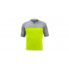 SENSOR CYKLO MOTION pánský dres kr.rukáv celozip neon yellow/šedá M