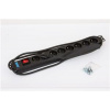 TRITON 19'' 8xCZ zás. vypínač, 3x1.5mm 2m kab. CZ-DE,RAL9005 RAB-PD-X03-A1