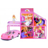 LEAN TOYS Skladací domček pre bábiky 76 cm + auto + príslušenstvo