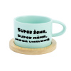 SUPER ŽENA, SUPER MAMA, MEGA ÚNAVA - mätový hrnček 200 ml
