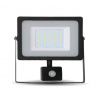 V-TAC LED reflektor SMD 50W 4250lm SLIM čierny so senzorom Farba svetla: denná (4500K)