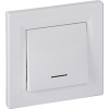 Asfora spínač 1 / 0So s priezorom White