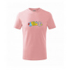 Hello hippie symbol - Tričko detské bavlnené - 104-110cm / 3-4 roky ( Ružová )