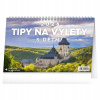 NOTIQUE Stolný kalendár Tipy na výlety s deťmi 2026, 23,1 x 14,5 cm