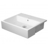Duravit Vero Air - Umývadlo polozápustné, 55x47 cm, s prepadom, bez otvoru na batériu, s WonderGliss, biela 03825500601