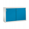 Kancelárska skriňa Acurado - Sideboard, posuvné dvere, 1600 x 500 x 1000 mm, bledosivá/bledomodrá