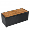 Tempo Kondela Záhradný úložný box/lavica, čierna/prírodná/krémová, BEMUS