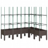 Kvetináč plast béžový VidaXL 160 cm x 120 x 142,5 cm