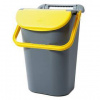 Odpadkový kôš na triedený odpad Belli E Forti TOWER BF37250, 40 l sivý/žltý