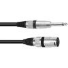 Omnitronic 3022519D XLR káblový adaptér [1x XLR zástrčka 3pólová - 1x jack zástrčka 6,3 mm (mono)] 10.00 m čierna; 3022519D
