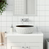 vidaXL Umývadlo na dosku čierno-sivé okrúhle Φ41x14 cm keramické - Sivá - 129699-75725