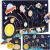 Kruzzel Dřevěné puzzle - sluneční soustava 24763