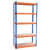Kovový regál 180 x 90 x 40 cm 5 políc AGA MR4600-Blue&Orange - modrý/oranžový