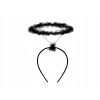 Čelenka svätožiara čierna Anjel Aureola Halloween