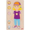 Drevené viacvrstvové puzzle/vkladačka Ľudské telo - Dievča Goki 4013594573627