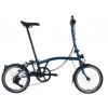 Skladací bicykel Brompton C Line 12Speed, Ocean Blue/Ocean Blue typ riadidiel H