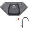 Granitový drez Sinks NAIKY 980 Titanium + drezová batéria VITALIA GR