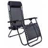 Ležadlo cestovné oceľové Orion záhradné kreslo eHokery čierne