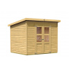 Dřevěný domek KARIBU MERSEBURG 5 (68156) natur LG1747