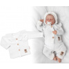 Baby Nellys Pletený svetrík s volánikom Girl biely Baby Nellys Veľ. 62