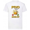 Pivo volá. - Biela , Pánske , XXL