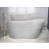 Besco CALIMA Glam voľne stojaca akrylátová vaňa 170x74 cm,Striebro,sifón click-clack Biely VANCALIM170WG2