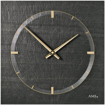 AMS Dizajnové nástenné bridlicové hodiny 9516 AMS 30cm