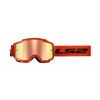 LS2 Helmets LS2 CHARGER GOGGLE H-V ORANGE WITH IRIDIUM VISOR