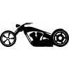 Samolepka na auto - Vytuněný chopper Barva: Bílá, Rozměry samolepky ( šířka x výška ): 13 x 4,5 cm