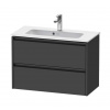 Duravit Ketho.2 Umývadlová skrinka, 55x81x39 cm, 2 zásuvky, grafit mat K25256049490000