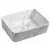 Sapho DALMA keramické umývadlo 48x13x38 cm, carrara SPH MM517