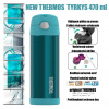 Thermos FUNtainer - detská termoska so slamkou 470 ml - celá tyrkysová Veľkosť: ks