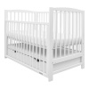 NEW BABY Detská postieľka LILLY so sťahovacou bočnicou a šuplíkom biela 125x65x87 biela