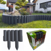 Záhradný obrubník plast 220 cm x 15 cm sivý