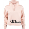 Champion HOODED SWEATSHIRT ružová,čierna Dámska mikina L