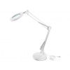 Lampa stolní s lupou, bílá, USB napájení, 2400lm, 3 barvy světla, 5x zvětšení EXTOL LIGHT