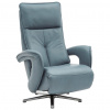 Valdera RELAXAČNÉ KRESLO, koža, modrá - Kreslá - 000344004202