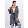 Dámsky kardigán s predĺženou zadnou stranou MI8998 grafitový