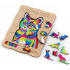 Drevené puzzle zvieratá EKO skladačka BOHO – MAČKA