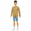 Bábika Barbie - Barbie Fashionistas Doll - Ken Minietshirt Farebný pás (Bábika Barbie - Barbie Fashionistas Doll - Ken Minietshirt Farebný pás)