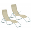 2x Záhradné lehátko AGA SIESTA 2x MR4250-Beige - béžové