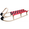 KUBIsport Sánky 125 cm, drevené, červené