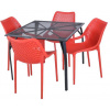 ROJAPLAST Set záhradného nábytku ZWMT-90 záhradný stôl 1 + 4 záhradné stoličky BILROS