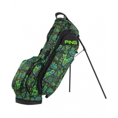 Limitovaná edícia - bag Ping Hoofer Neon Cactus Bag na nosenie (Stand bag) Čierna/Zelená